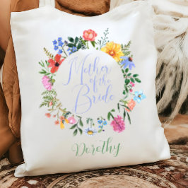 Bolsa Tote Madre de Flor Selvagem do Casamento Bride Script