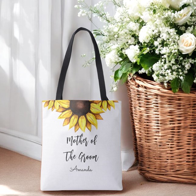 Bolsa Tote Madre Sunflower do Casamento do Groom (Criador carregado)