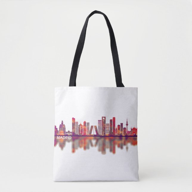 Bolsa Tote Madrid Spain Skyline (Frente)