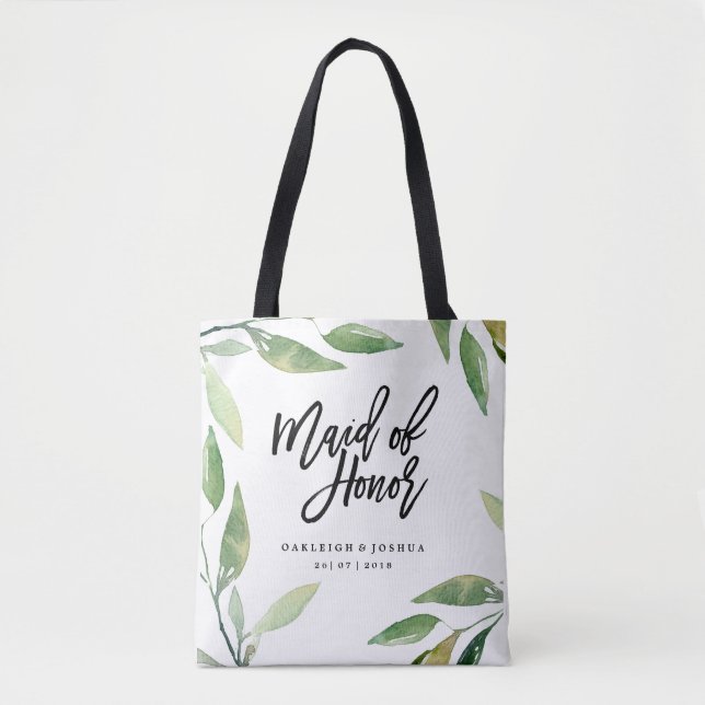 Bolsa Tote Madrinha de casamento Bohemian Sai De Casamento (Frente)