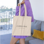 Bolsa Tote Madrinha de casamento Clássica Mínima Moderna<br><div class="desc">Um saco moderno minimalista de tote de madrinha de casamento é elegante. É perfeito para dons de dama de dama e madrinha de casamento.</div>