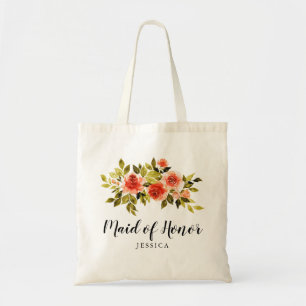 Bolsa Tote Madrinha de casamento de Casamento de Rosas vermel
