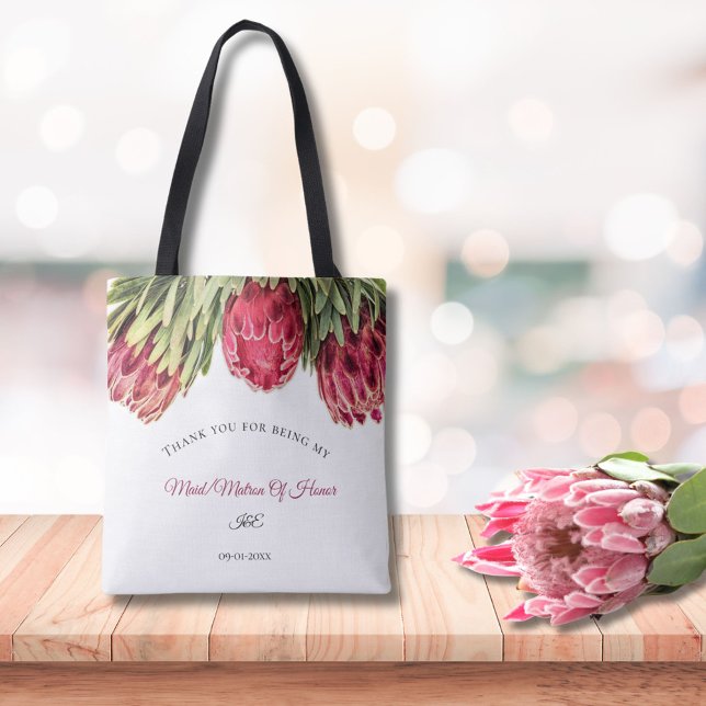 Bolsa Tote Madrinha de casamento de Casamento Floral de Prote (Criador carregado)