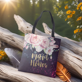 Bolsa Tote Madrinha de casamento De Casamento Luzes De Púrpur