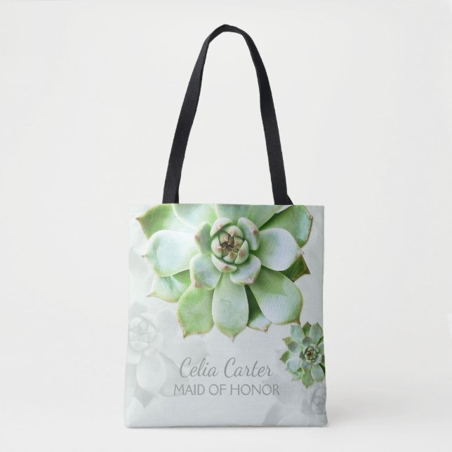 Bolsa Tote Madrinha de casamento de Casamento Suculente (Frente)