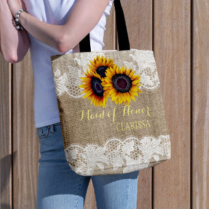Bolsa Tote Madrinha de casamento do casamento do laço de