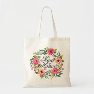 Bolsa Tote Madrinha de casamento Floral Chic Wreath-3