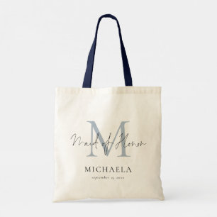 Bolsa Tote Madrinha de casamento Monograma Nome Inicial Scrip