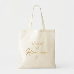 Bolsa Tote Madrinha de casamento - sacola Dourado da folha do