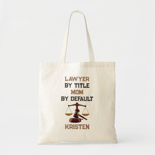 Bolsa Tote Mãe advogada engraçada, dia das mães (Frente)