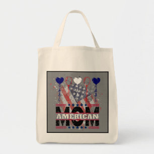 Bolsa Tote Mãe Americana Tote Bag - Estrela Patriótica para M