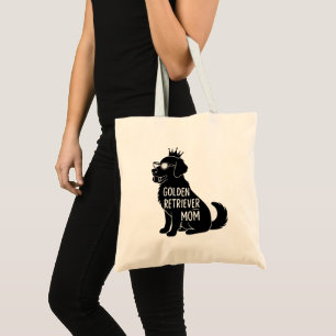 Bolsa Tote Mãe Cachorro Dourado Engraçada Cachorro Fofo com