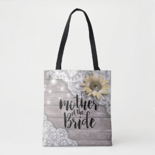 Bolsa Tote Mãe Casada da Madre Bride Lace Sunflower Wood