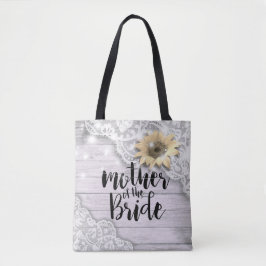 Bolsa Tote Mãe Casada da Madre Bride Lace Sunflower Wood