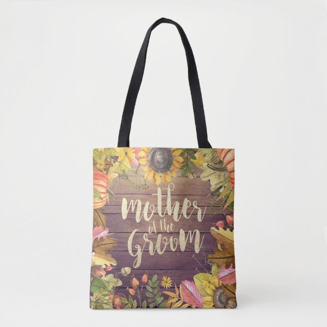 Bolsa Tote Mãe Casada do Maple de Outono do Groom (Frente)