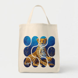 Bolsa Tote Mãe Chita e Filhote Desenho de Vida Selvagem