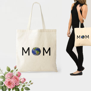 Bolsa Tote Mãe com o planeta Terra