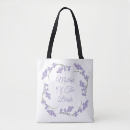 Bolsa Tote Mãe da Lavanda Noiva Floral Wreath