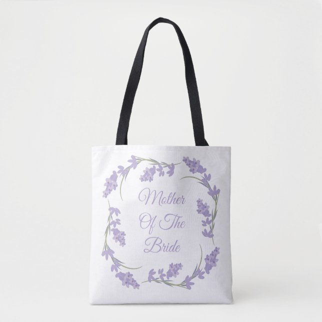 Bolsa Tote Mãe da Lavanda Noiva Floral Wreath (Frente)
