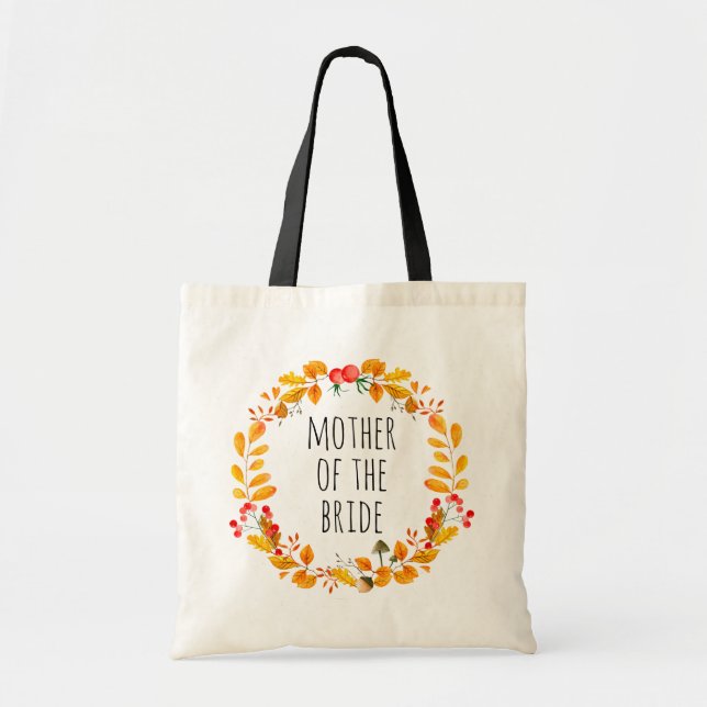 Bolsa Tote Mãe da noiva. Casamento amarelo. Outono (Frente)