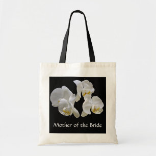 Bolsa Tote Mãe da noiva com as orquídeas brancas no preto