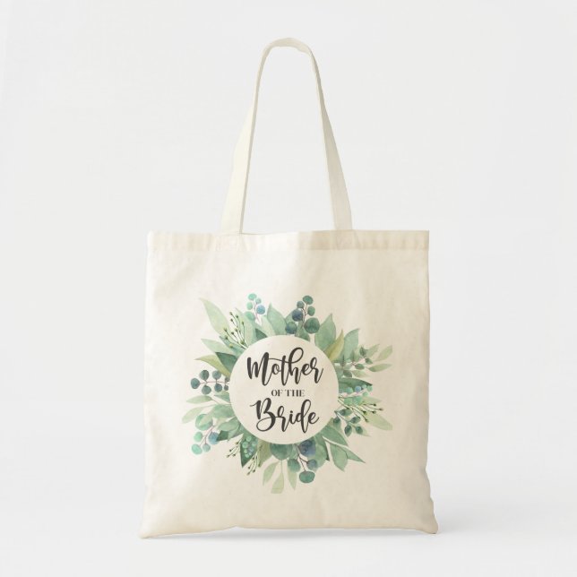 Bolsa Tote Mãe Da Noiva Eucalyptus Greenery Wedding (Frente)