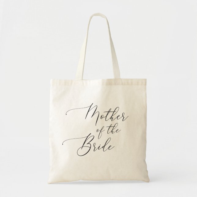 Bolsa Tote Mãe da Noiva | Festa de Noivado com Letra Elegante (Frente)