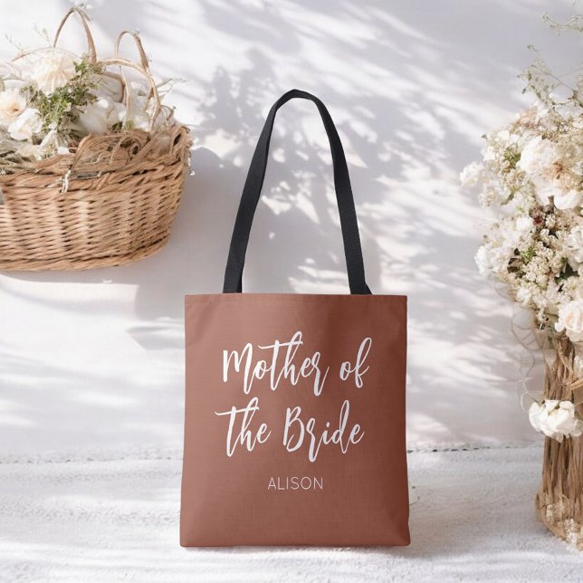 Bolsa Tote Mãe da Noiva Marrom Branco Casamento  (Criador carregado)