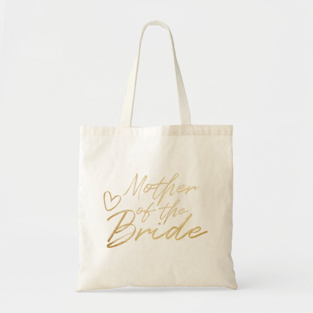 Bolsa Tote Mãe da noiva - o falso Dourado foil a sacola (Frente)