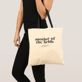Bolsa Tote Mãe da Noiva Simples Preto Personalizado Moderno