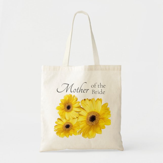 Bolsa Tote Mãe Da Noiva Yellow Gerber Daisies (Frente)