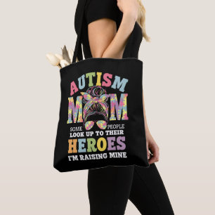 Bolsa Tote Mãe de Autista Criando Herói Coque Desarrumado Aut
