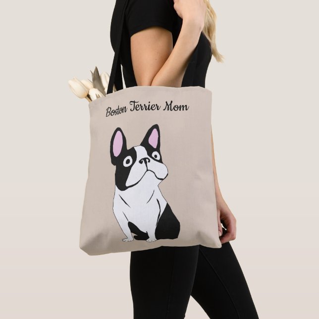 Bolsa Tote Mãe de Boston terrier (Close Up)