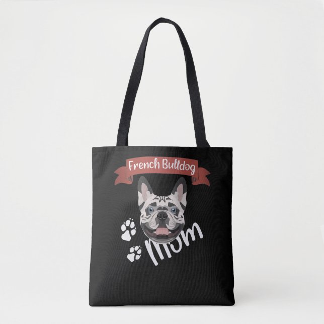 Bolsa Tote Mãe de Buldogue Francês, Mãe de Cachorro (Frente)