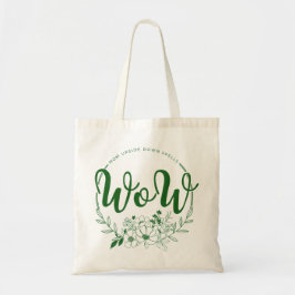 Bolsa Tote MÃE de cabeça para baixo soletra WOW!