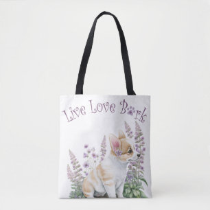 Bolsa Tote Mãe de Cachorro Corgi Floral