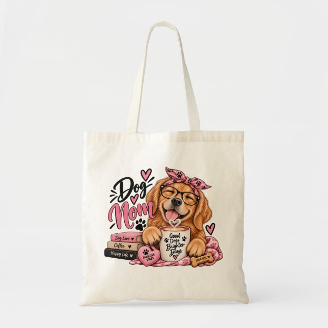 Bolsa Tote Mãe de Cachorro Divertida (Frente)