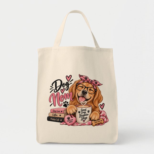 Bolsa Tote Mãe de Cachorro Engraçada (Frente)
