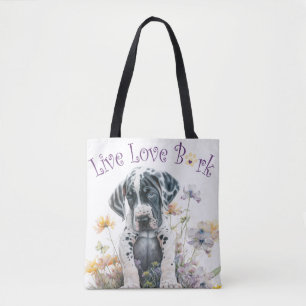 Bolsa Tote Mãe de Cachorro Great Dane Floral