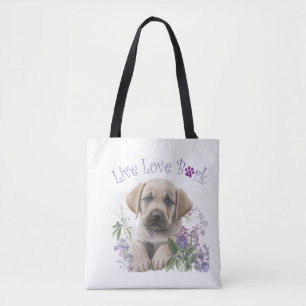 Bolsa Tote Mãe de Cachorro Labrador Floral