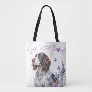 Bolsa Tote Mãe de Cachorro Springer Spaniel Floral