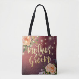 Bolsa Tote Mãe de Casamento das Luzes Florais do Groom