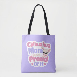 Bolsa Tote Mãe de Chihuahua, Cachorro Pequeno Grande Personal