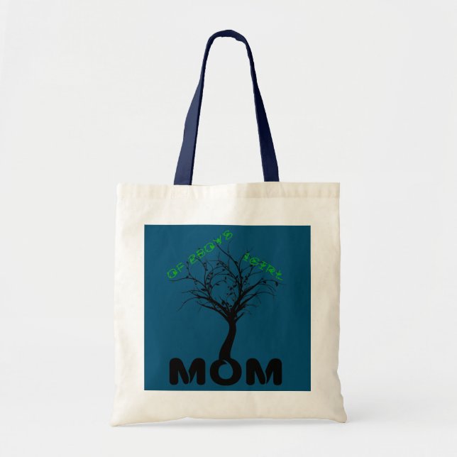 Bolsa Tote Mãe de dois rapazes + uma Design de menina suas ra (Frente)