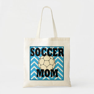 Bolsa Tote Mãe de Futebol Azul e Branco em Zigue-Z