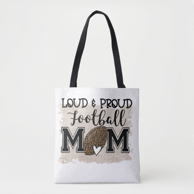 Bolsa Tote Mãe de Futebol Louco e Orgulhosa (Frente)