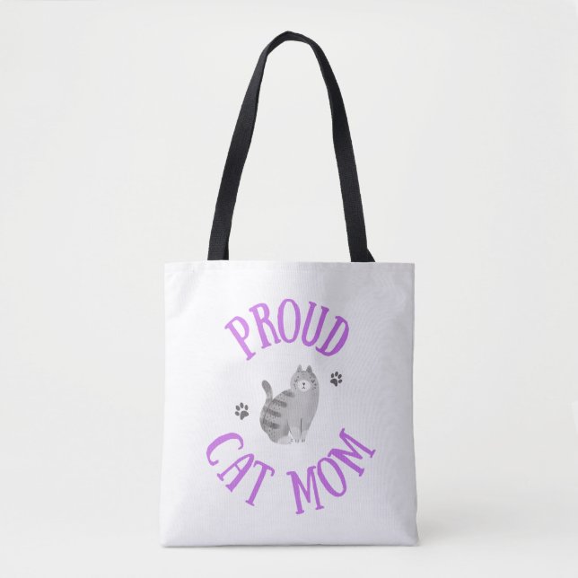 Bolsa Tote Mãe de Gato Orgulhoso (Frente)