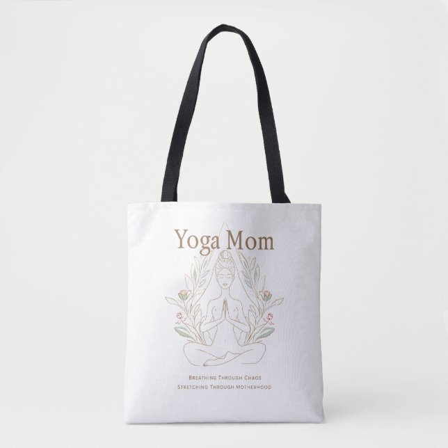 Bolsa Tote Mãe de Yoga Respirando Através da Maternidade (Frente)