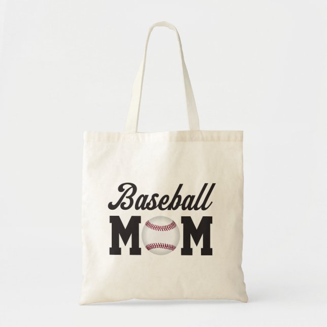 Bolsa Tote Mãe Divertida de Beisebol (Frente)