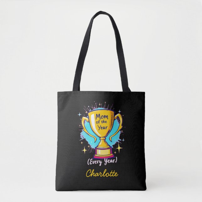 Bolsa Tote Mãe do Ano Todo Ano | Dia de as mães engraçado (Frente)
